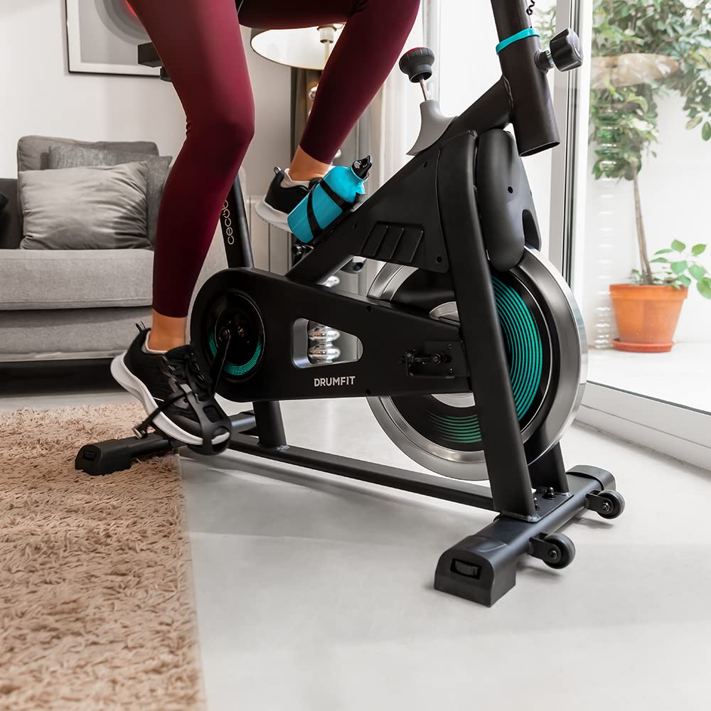 Cecotec Indoor DrumFit Indoor Rower stacjonarny, koło zamachowe 6-13 kg, rezystancja ręczna, monitor LCD, pulsometr, uchwyt na urządzenie, butelka, uchwyt na butelki i podnóżki