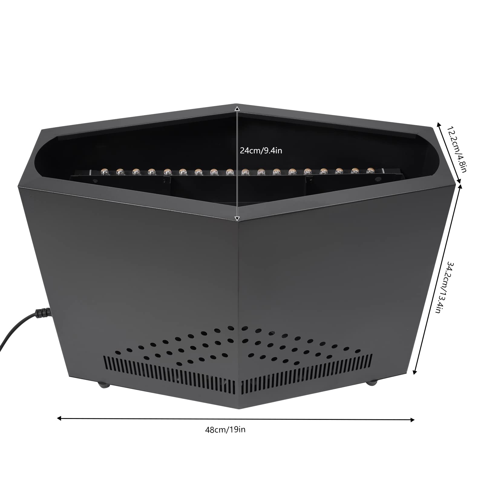 36 LED Electric Fire Flame Lamp, 110V 3D Artificial Fire Lamp Simulated Flame Lamp Effect Flame Lamp Stage Lights, Atmosphere Effect Fake Fire for Campfire Party, Special Holiday