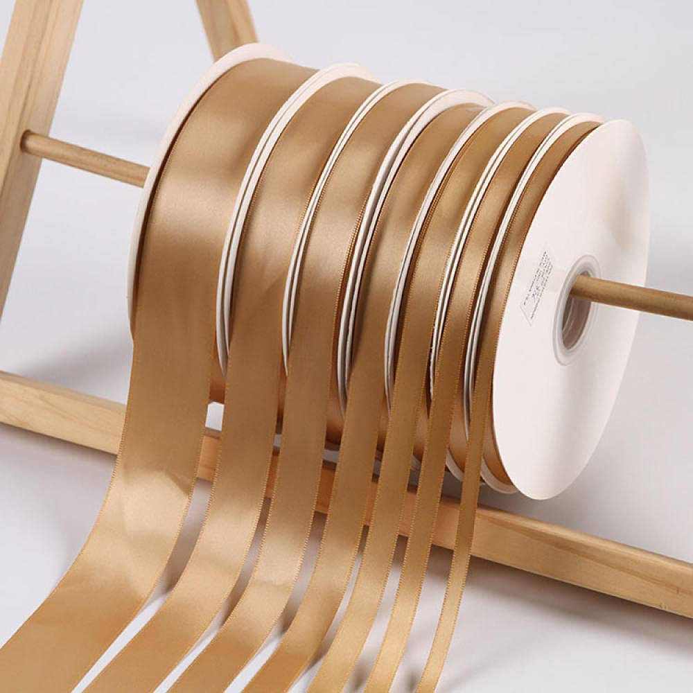 Ribbons For Gift Wrapping Ribbon For Fabric Satin Ribbons 0 6-4Cm Złoto Szampan Wstążka Wstążka Wstążka Wstążka Wstążka Pieczenia Prezent Opakowanie Wstążka Bukiet Łuk Diy Wstążka-Szampan Złoty Szerok