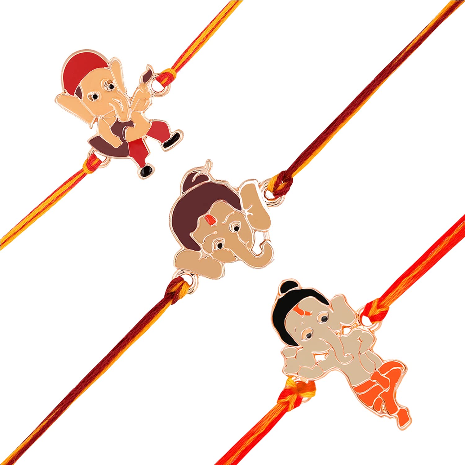 Mahi Combo of Bal Ganesha Kids Rakhi with Meena Work (RCO1105331Z) (B0B466JTC3) Amazon Price History, Amazon Price Tracker