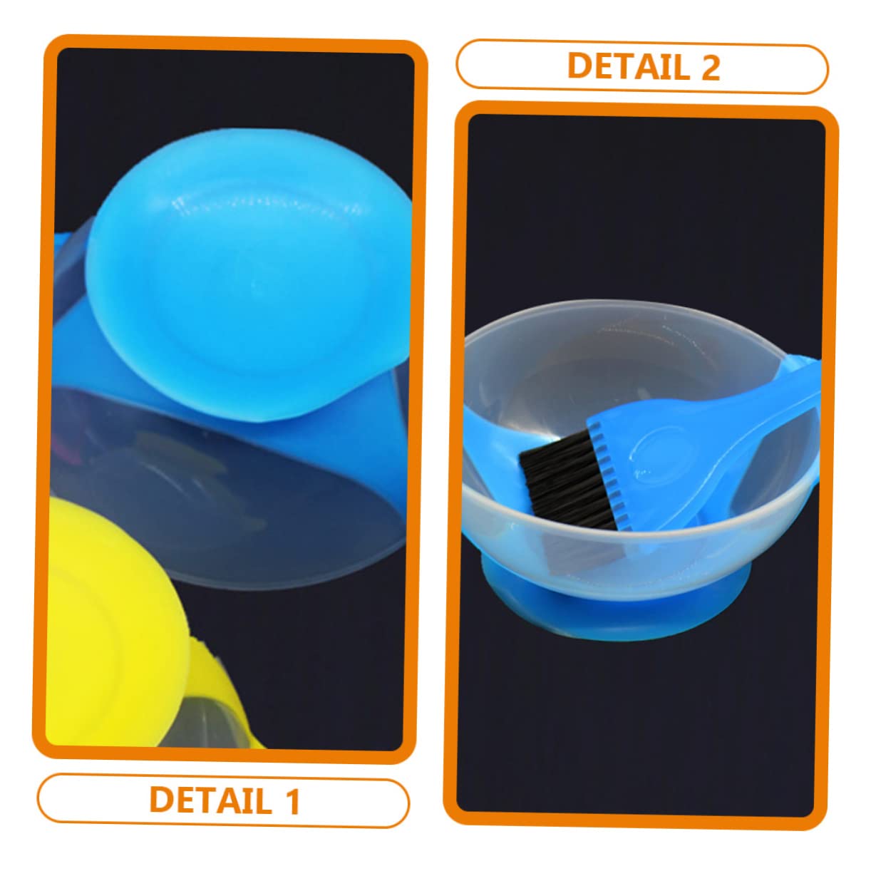 Healeved 5juegos Tazón y Brocha Para Teñir Cabello Bol De Mezcla Antideslizante Accesorios Para Coloración y Tratamientos Capilares Fácil De Limpiar y Reutilizar
