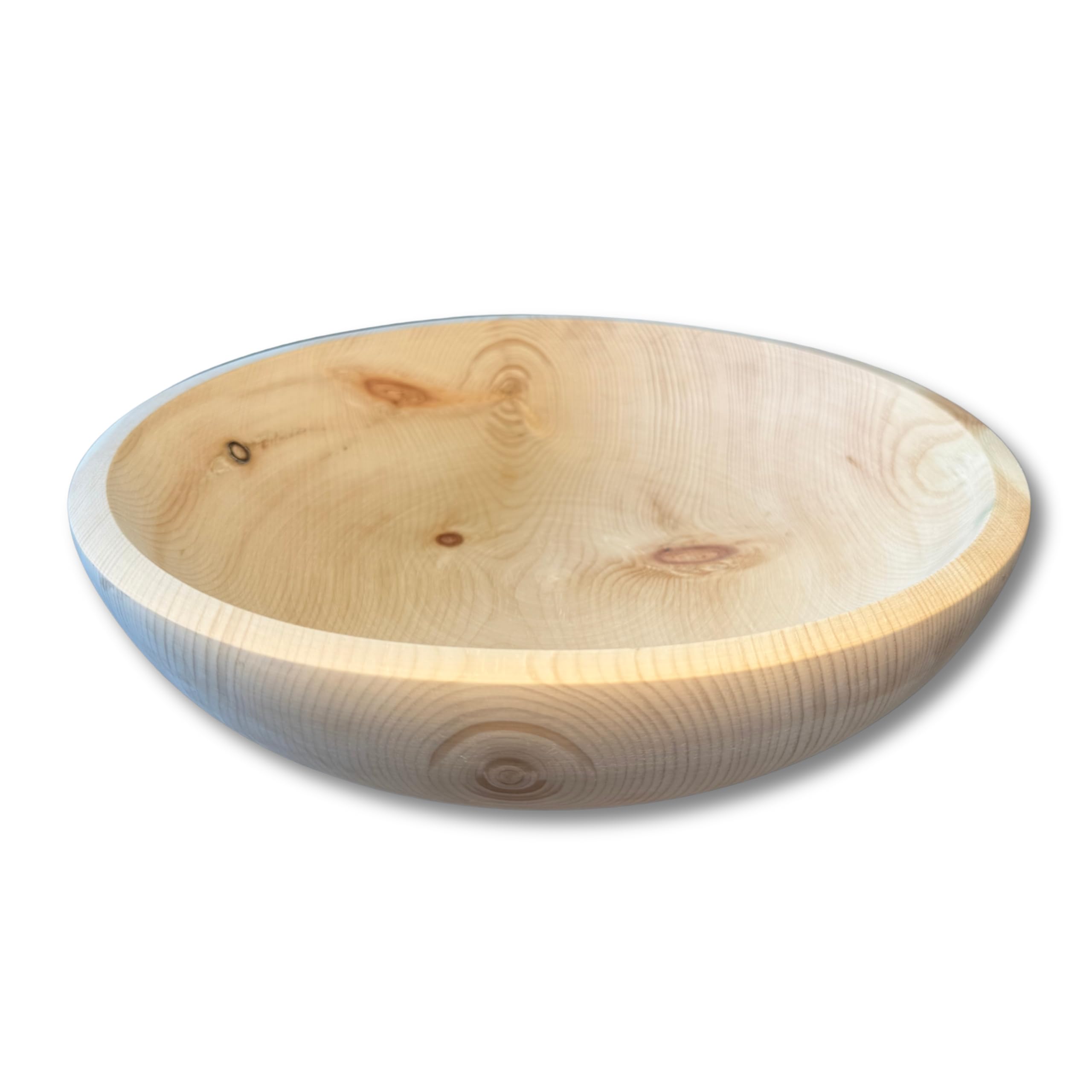 Generisch Zirbenschale 40cm – gedrechselt & naturbelassen – Holzschüssel aus Zirbenholz – Aromaschale aus Zirbe – Deko & Küchen Schale