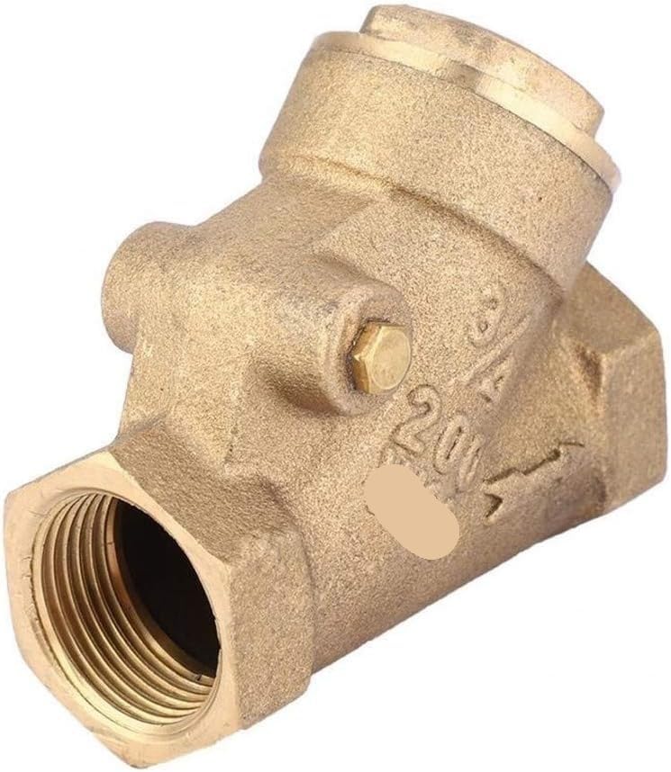 Valvola di ritegno in ottone da 1,9 cm NPT tipo Y - Valvola unidirezionale per acqua e gas, pressione nominale 1,6 MPa, costruzione durevole per prestazioni affidabili