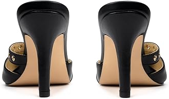 BIUBAKUA Kitten Heels for Women Pointed Toe Heels Studded Slip On Bow Heels Mules Faux Suede Sandals Kitten Heel Pumps