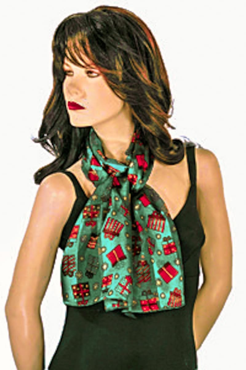 Colorful Gift Boxes Christmas Holiday Scarves with Gift Box Option - Image 2