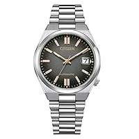 Citizen Tsuyosa NJ0200-50E Limited Edition - Orologio meccanico automatico, unisex, 37 mm, acciaio inossidabile, quadrante nero, vetro zaffiro