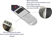Vista 3 de MOOCY Hebilla de cinturón de peso de acero inoxidable de 2 pulgadas, hebilla de cinturón de buceo con 3 ranuras, hebilla de cinturón