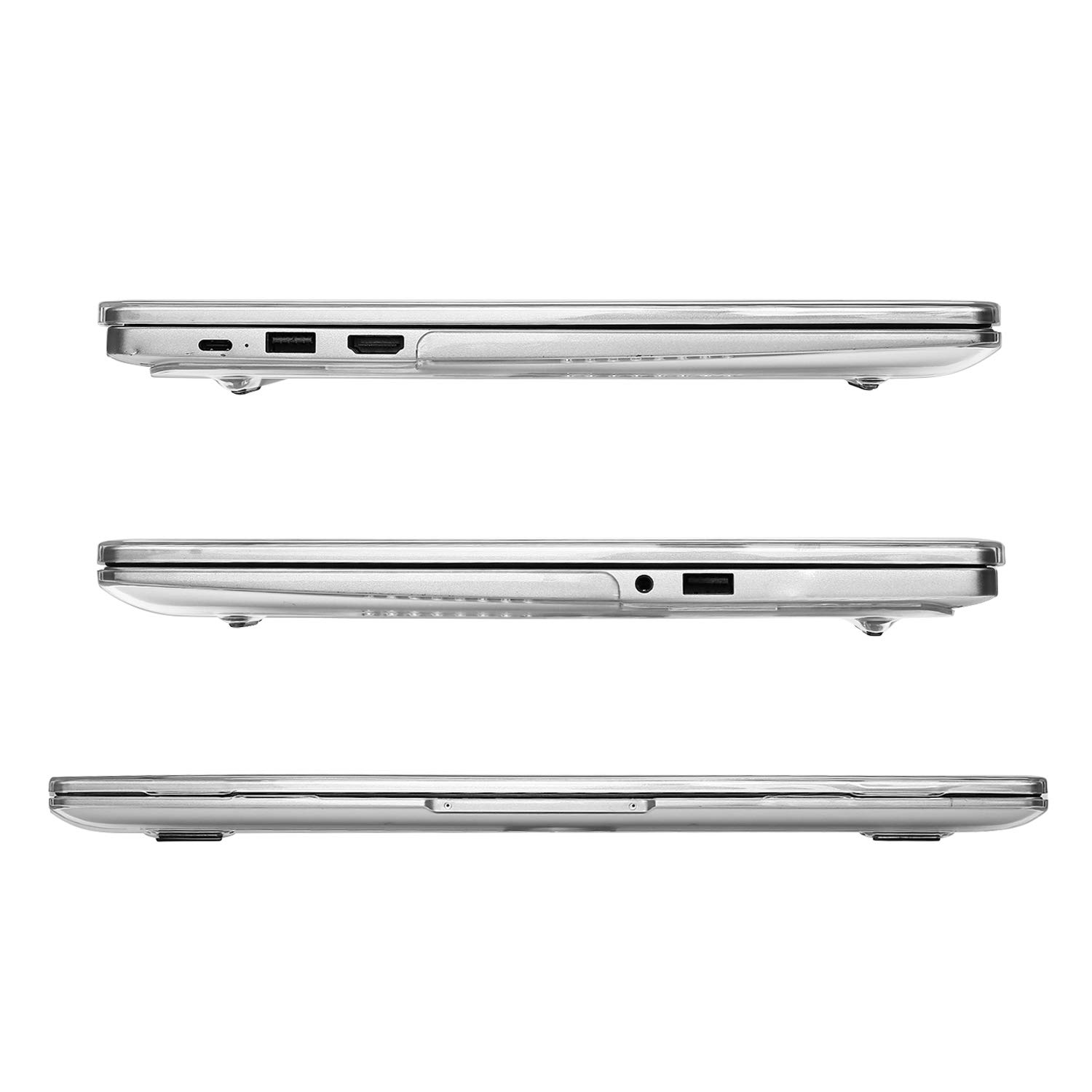MOSISO Custodia Rigida Solo Compatibile con Huawei MateBook D 14 Pollici Versione 2020 2019, Custodia Protettiva in Plastica Rigida, Cristallino
