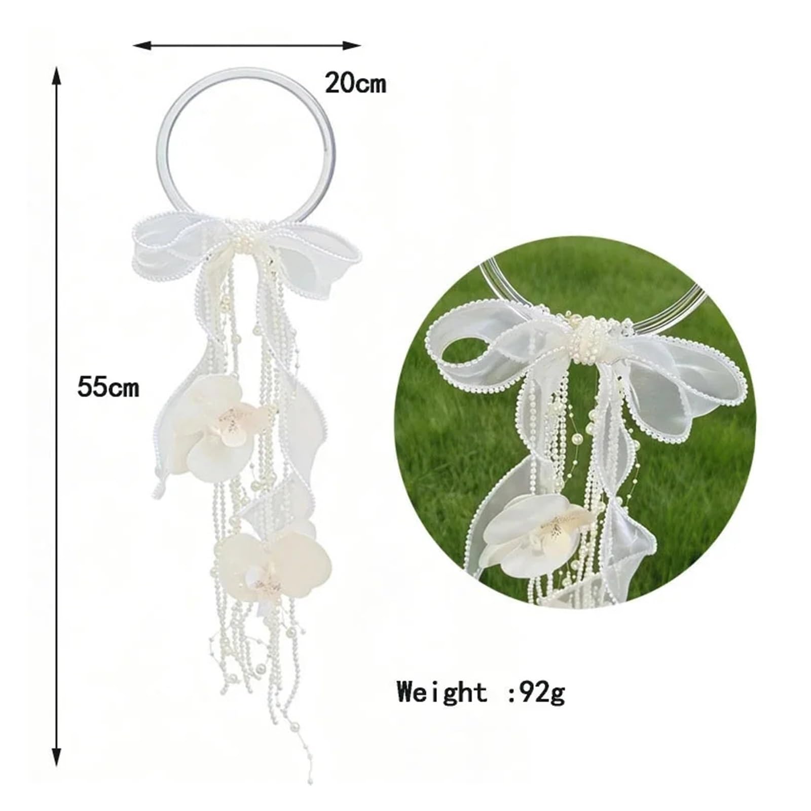 Bouquet da sposa con nappa perla orchidea farfalla