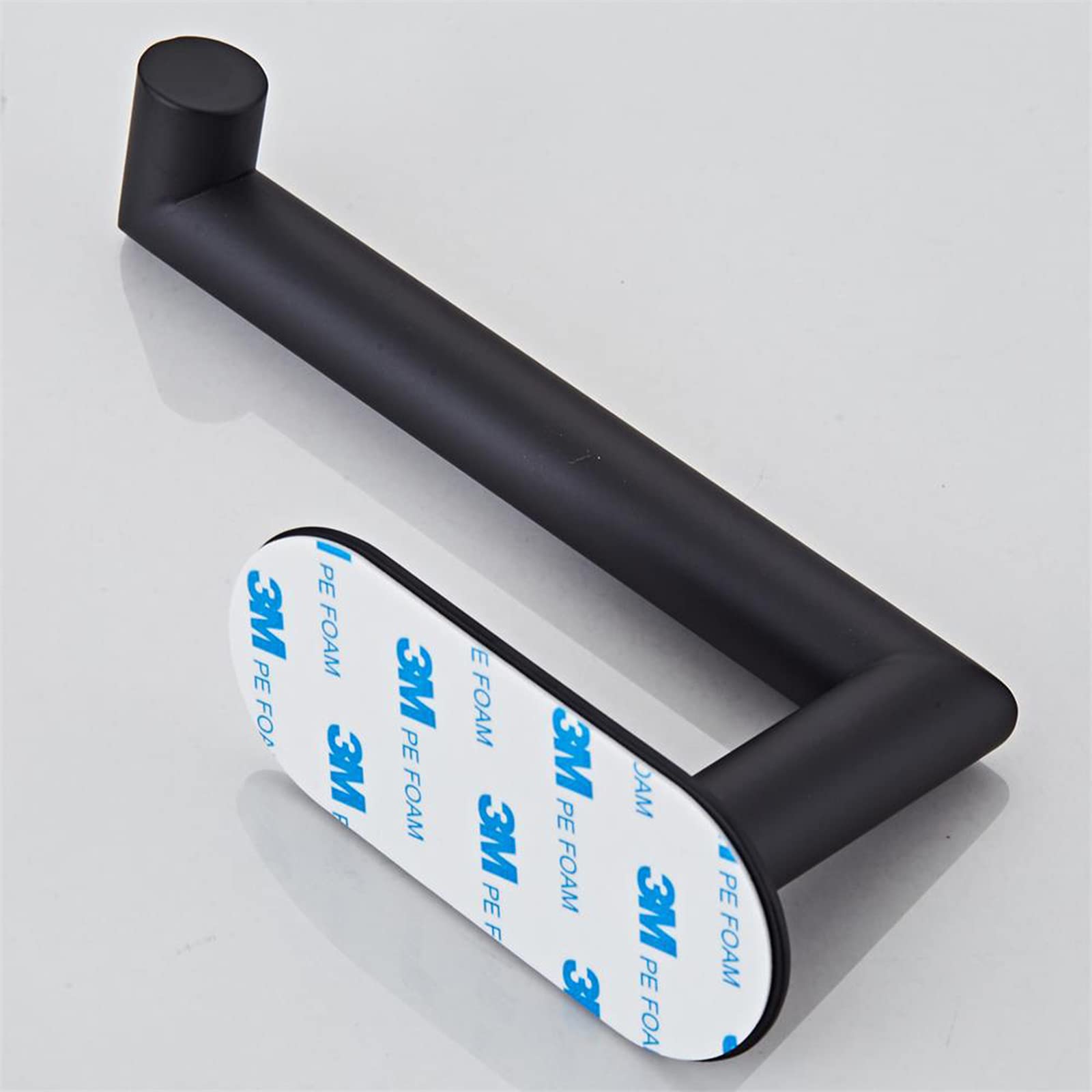 Elementos esenciales para el hogar, portarrollos de papel higiénico, portarrollos de papel higiénico negro mate, portarrollos de papel higiénico adhesivo de acero inoxidable 304 para baño, a prue
