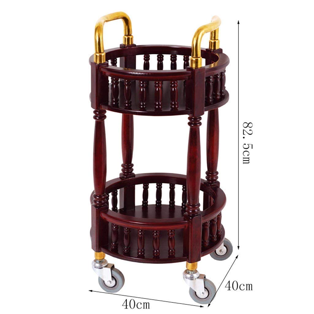Chariot multifonction à roulettes pour thé et dessert – Chariot de rangement mobile pour hôtels Solutions de service efficaces Design double support idéal pour la restauration et l'hôtellerie