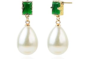 Trinckle Emerald Green Earrings: Dazzling Drop Earrings for Sophisticated Charm