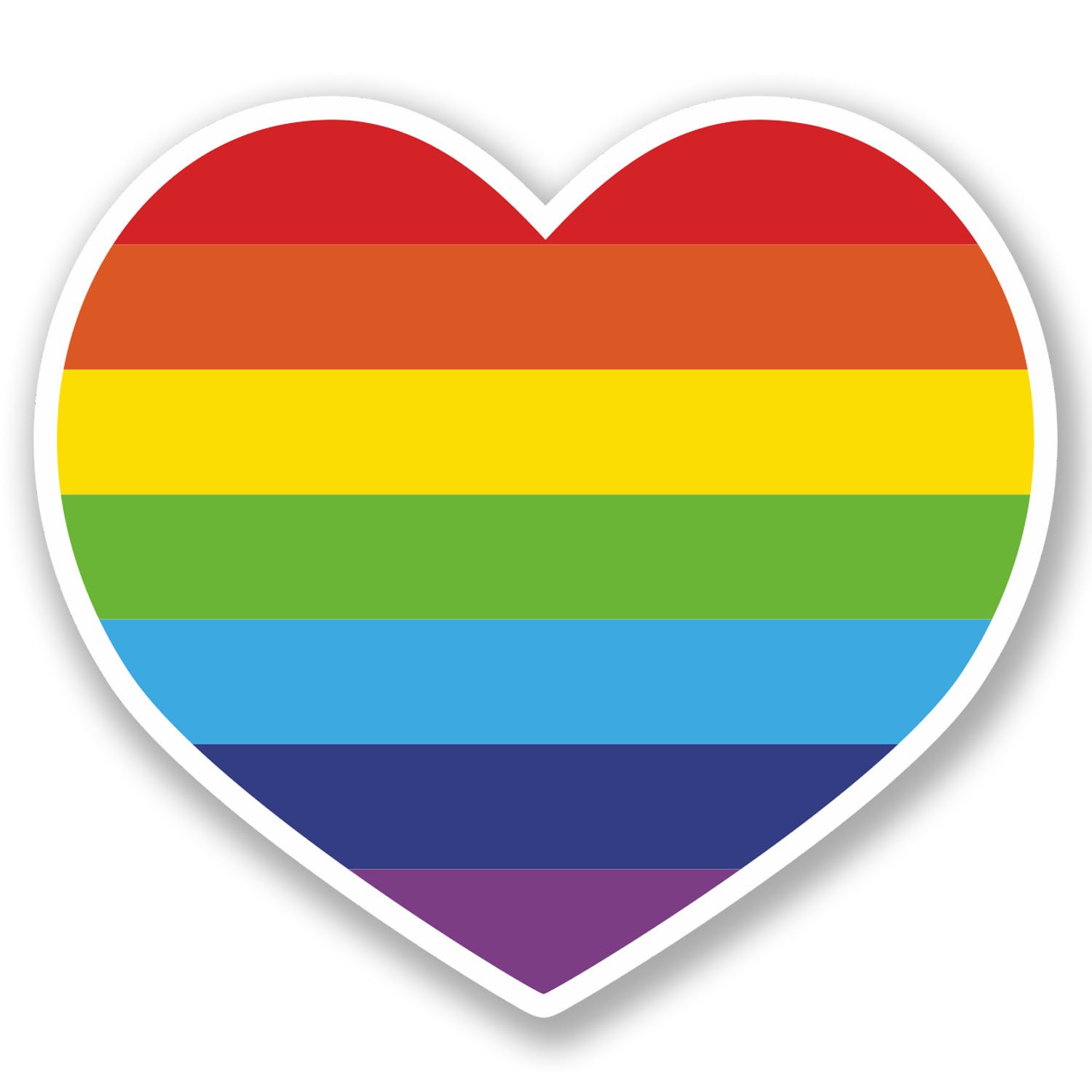 Destinationvinyl Multi 2 X Gay Lesbian Heart Vinyl Sticker Decal Luggage Travel Bike Laptop Tag #5380 (10Cm Wide X 9Cm Tall)