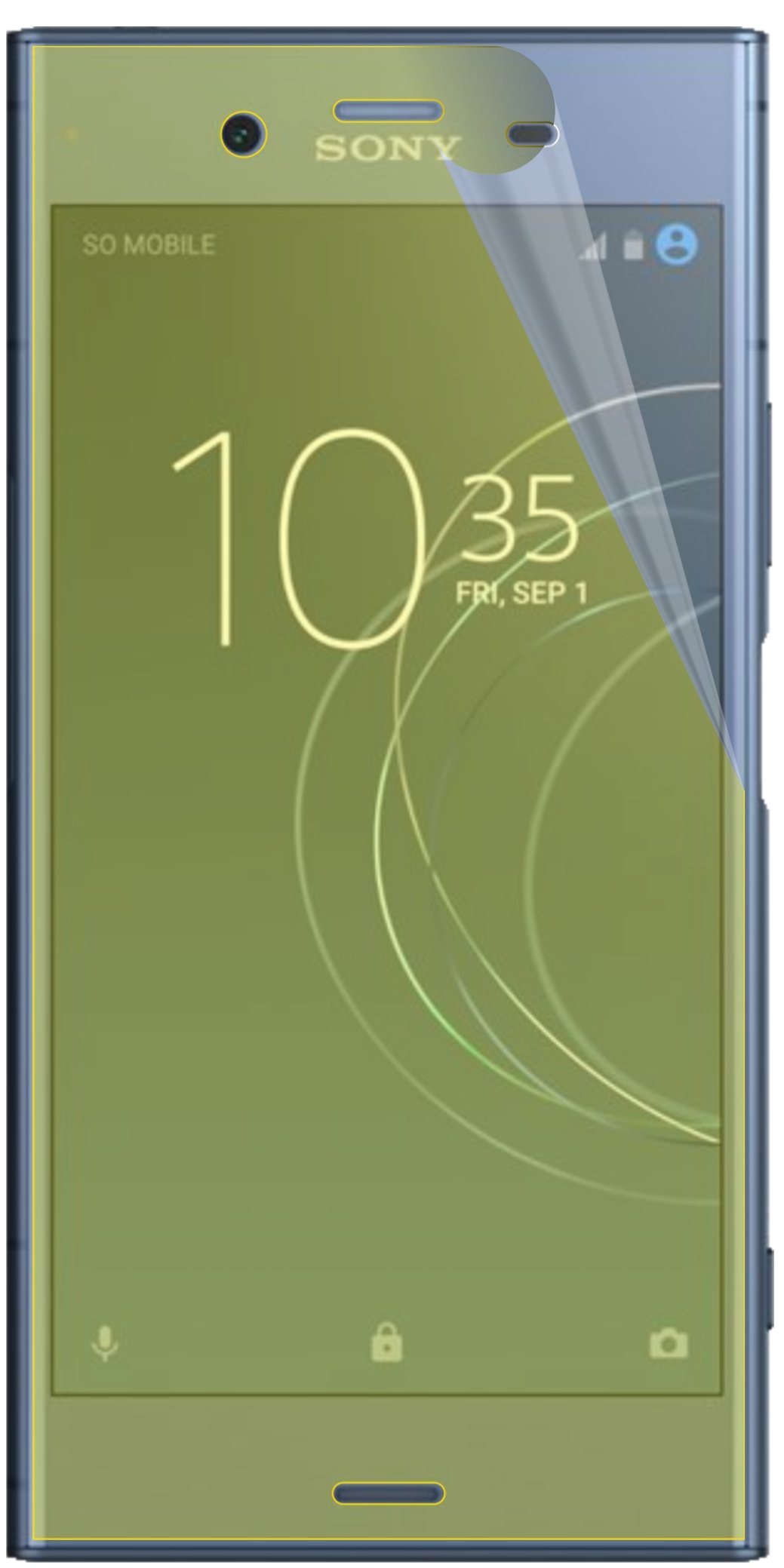 3x Pellicola per Sony Xperia XZ Premium protettiva, rivestimento 100% Protezione