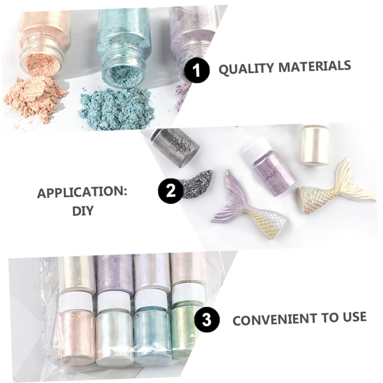 jojofuny 3 Sätze Polarisiertes Pulver Tönungspulver Schillerndes Nagelfarbpigment Farbwechselndes Glimmerpulver Interferenz Glimmerpulver Glimmerpulver Für Lipgloss 9 Stück * 3