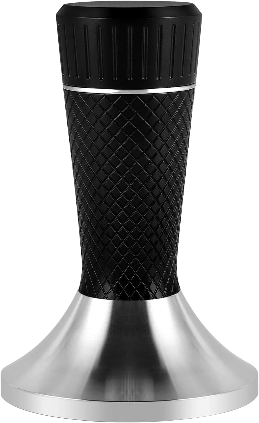53mm Alloy Espresso Coffee Tamper Alloy Gridding Pattern Handle Stainless Steel