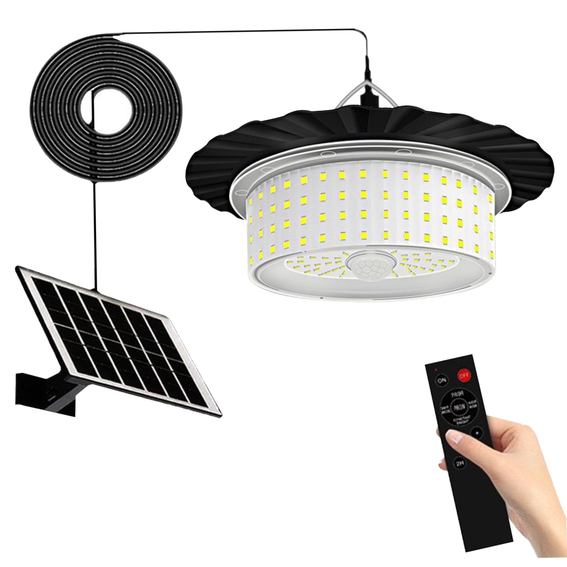 Luces de cobertizo solares de 224 LED que solucionan la falta de luz en tu cenador exterior