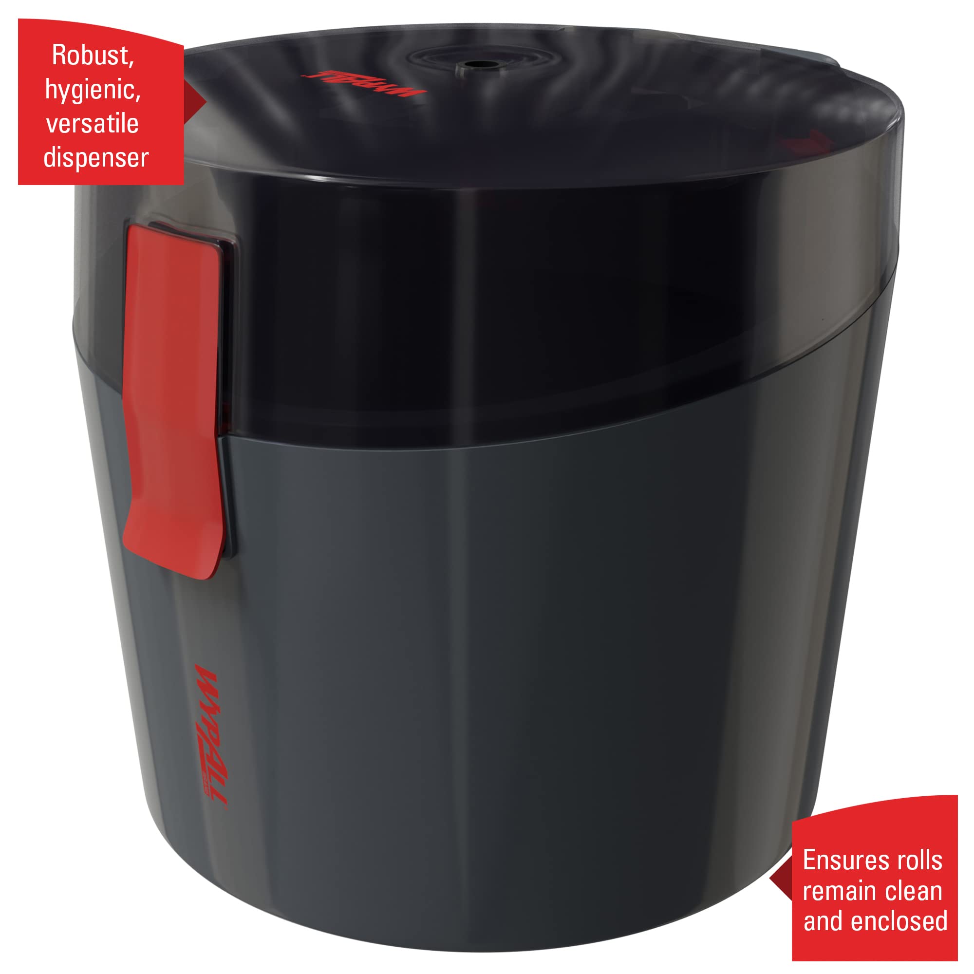 WypAll Reach PLUS General Clean 6521 - Dispensador de dispensación central, Dispensador de rollo blanco o azul - 1 dispensador de paños