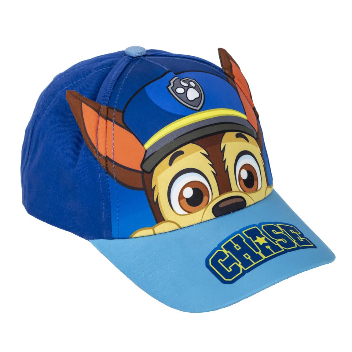 Paw Patrol Kids Cap - Blue Colour - Size 53 cm - Made with Cotton and Polyester - Cap with The Shape of Chase - Original Product Designed in Spain