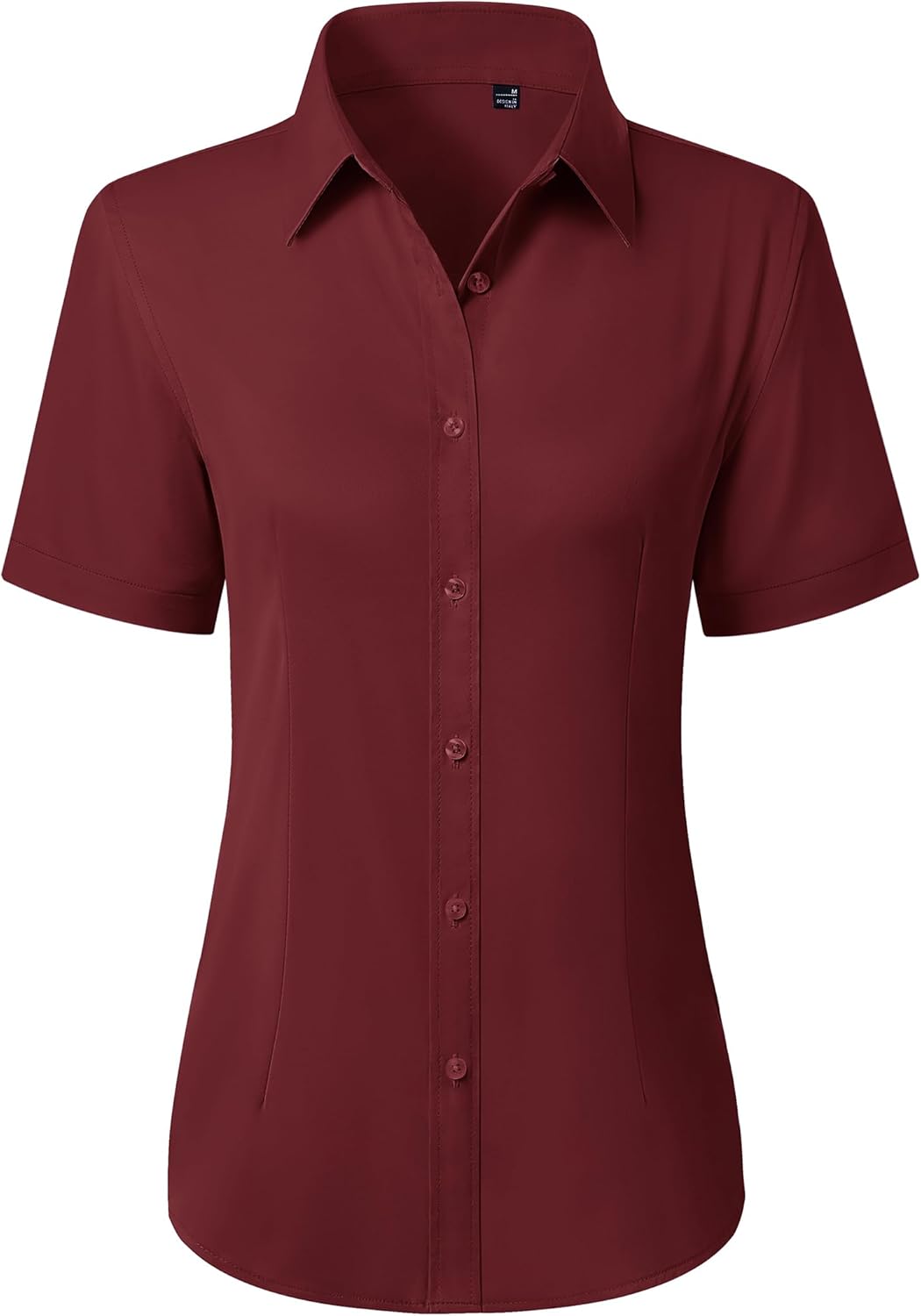 siliteelon Button Down Shirts for Women Stain Shield Short Sleeve Dress Shirt Wrinkle Free Work Business Office Blouses