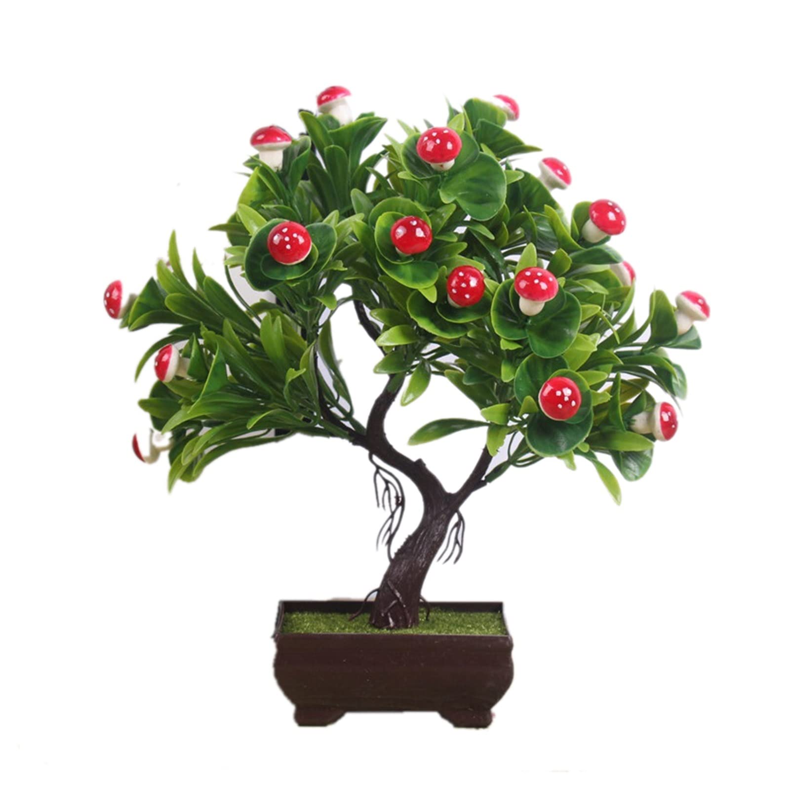 HCZKIUJY Artificial Bonsai Tree Artificial Plants Bonsai Orange Peach Fruit Tree Potted for Home Living Room Decoration Flower Set Fake Plant Decoration (G)