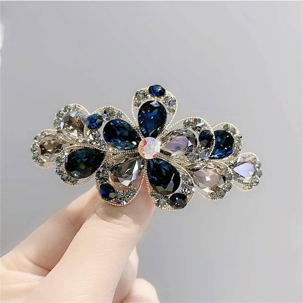 大判 カード レディース 春 クリップ 花 ヘアカード 頭 花 後頭部 ヘアクリップ ヘアアクセサリー (Color : D, Si