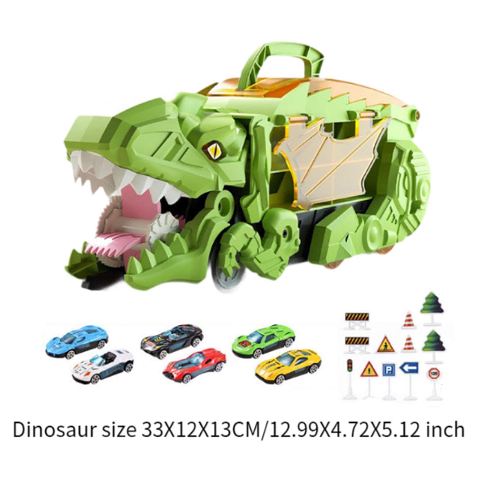 Amazon | Folpus 変形恐竜車、子供用おもちゃの車、合金車6台付き