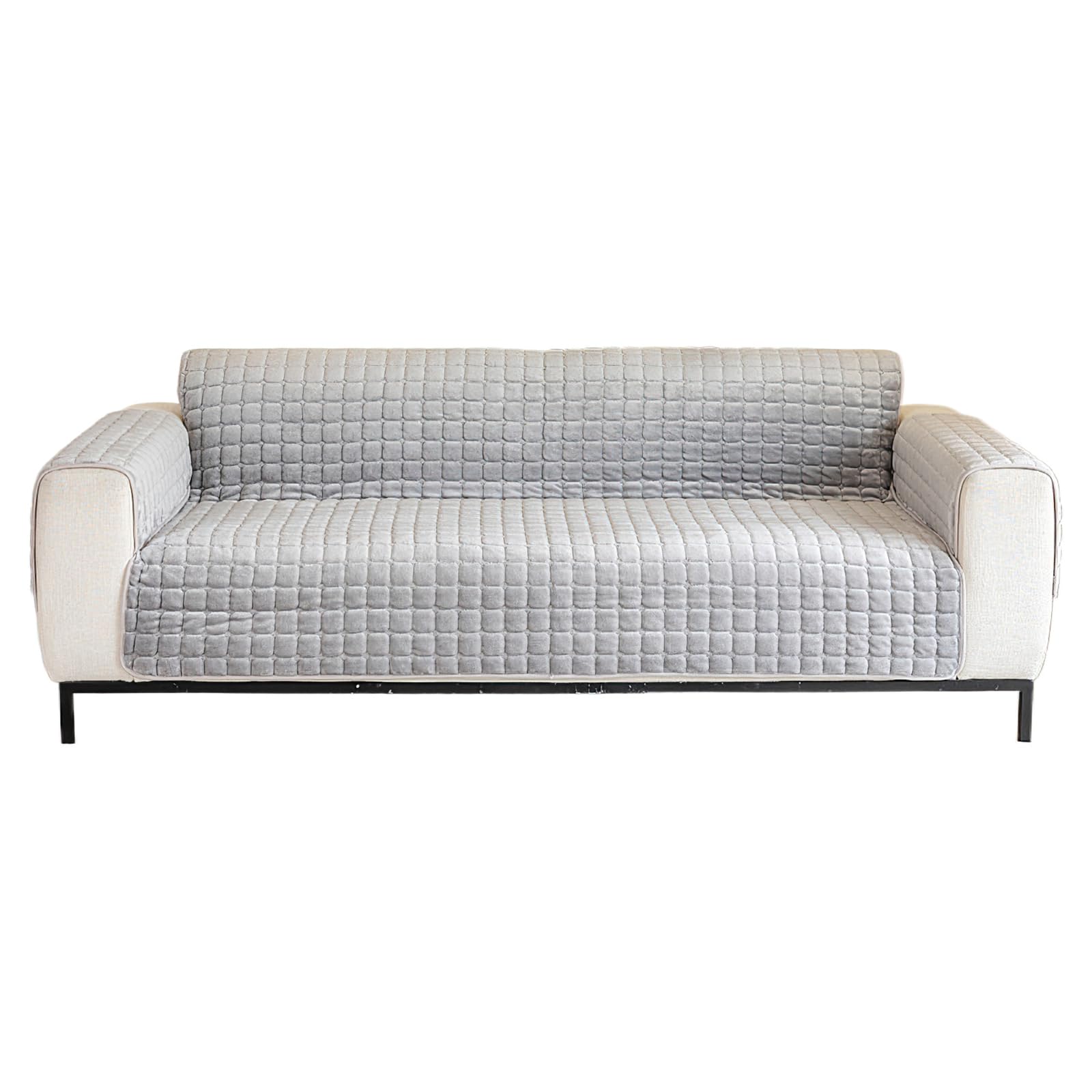 Copripoltrona Relax Reclinabile Universale, Copripoltrona 1 Posto con Tasche e Elastico, Copri Poltrona con Braccioli – Protezione Anti-Macchie e Antigraffio, Lavabile(Grigio,167 * 190cm)