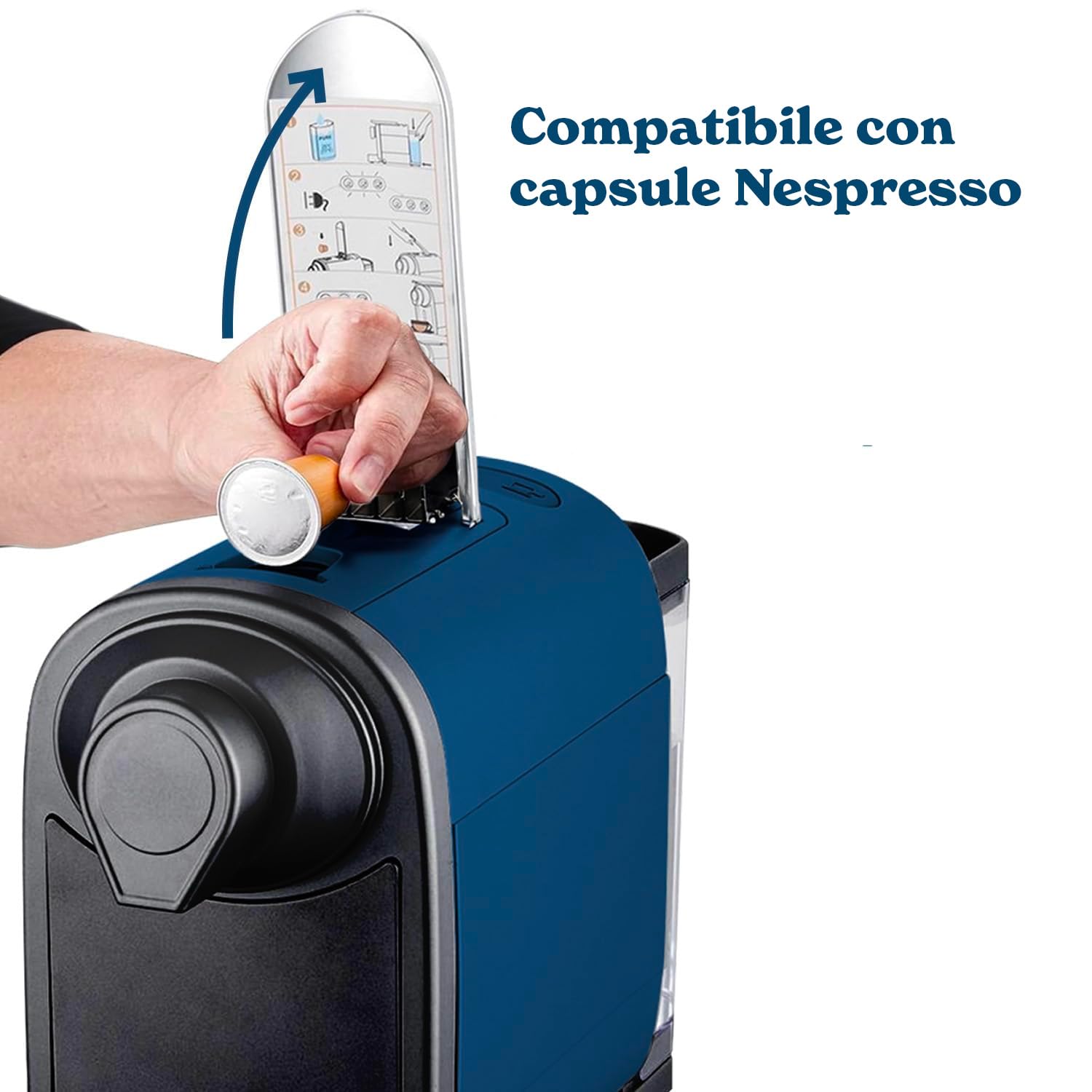 Avilia Macchina Caffè per Capsule 1400W, Pressione 19 Bar, Capacità 700ML, Funzione Spegnimento Automatico, Scaldatazze Integrato