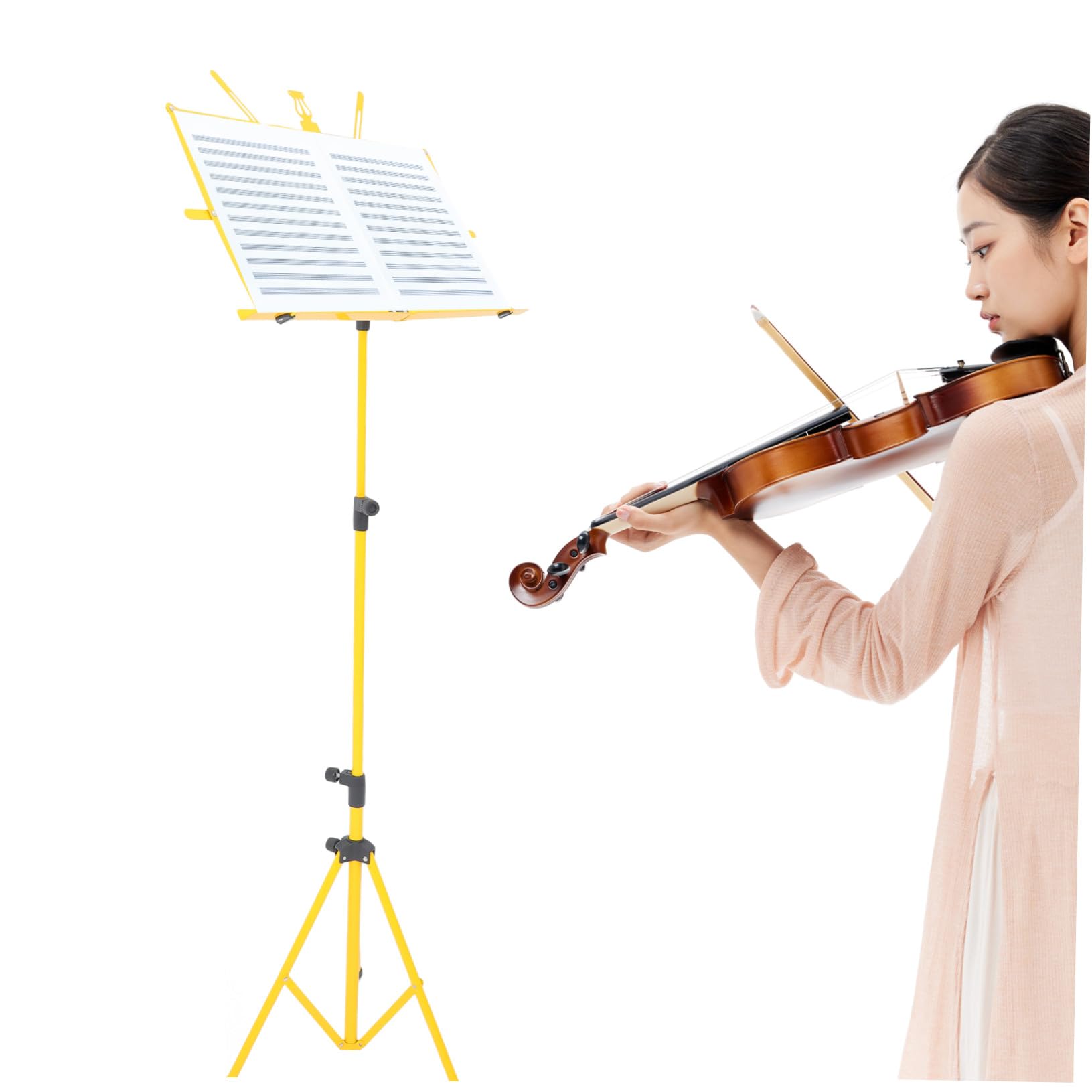 Support De Pupitre Réglable Et Pliable Pour Guitare Accessoire Portable Et Pliable Pour Livre De Chansons Trépied Pour Musique Accessoires Pour Pupitre De Bureau Jaune