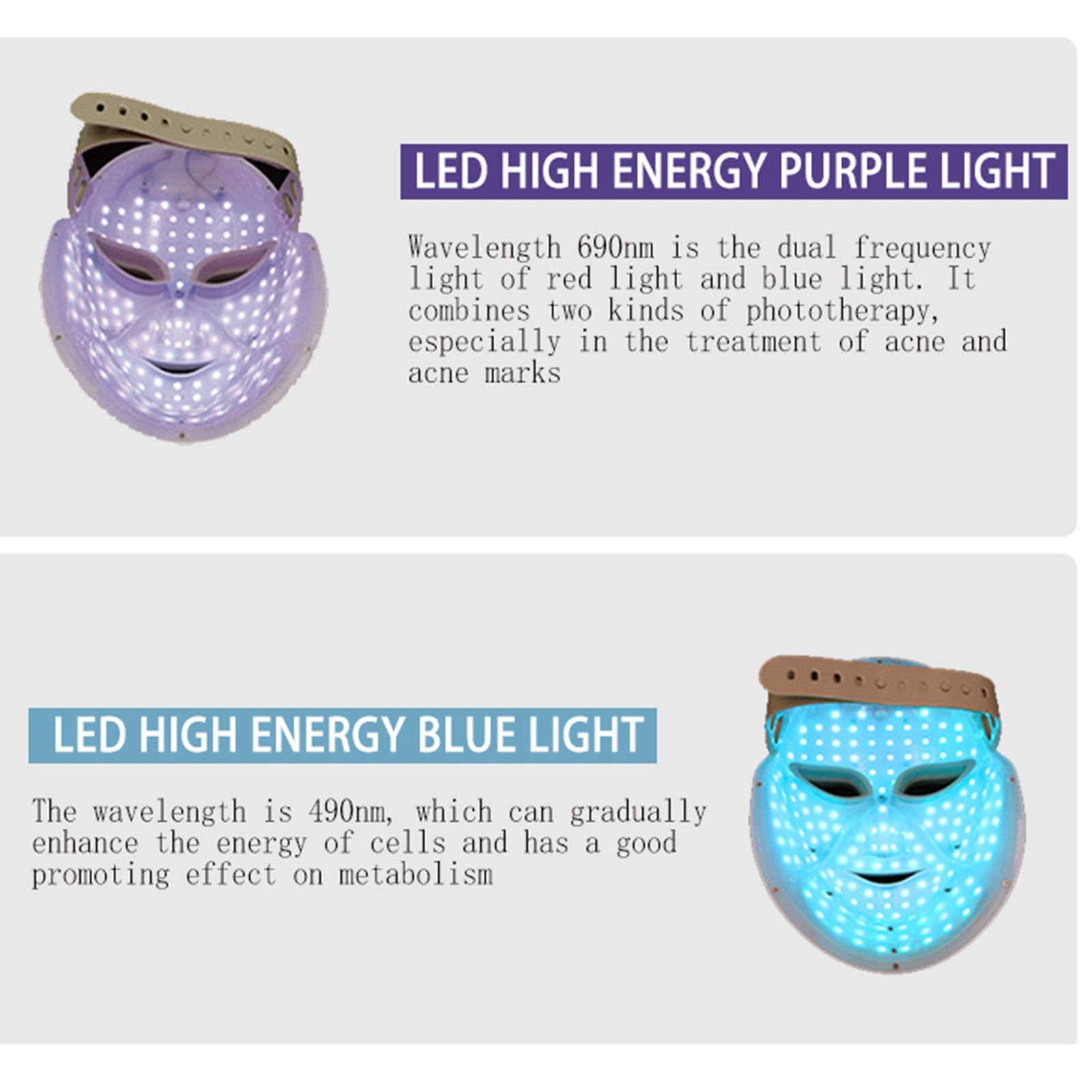 Instrumento de máscara Facial Led, instrumento de belleza para rejuvenecimiento de fotones coloridos, máscara de belleza recargable, herramientas de belleza,Gold