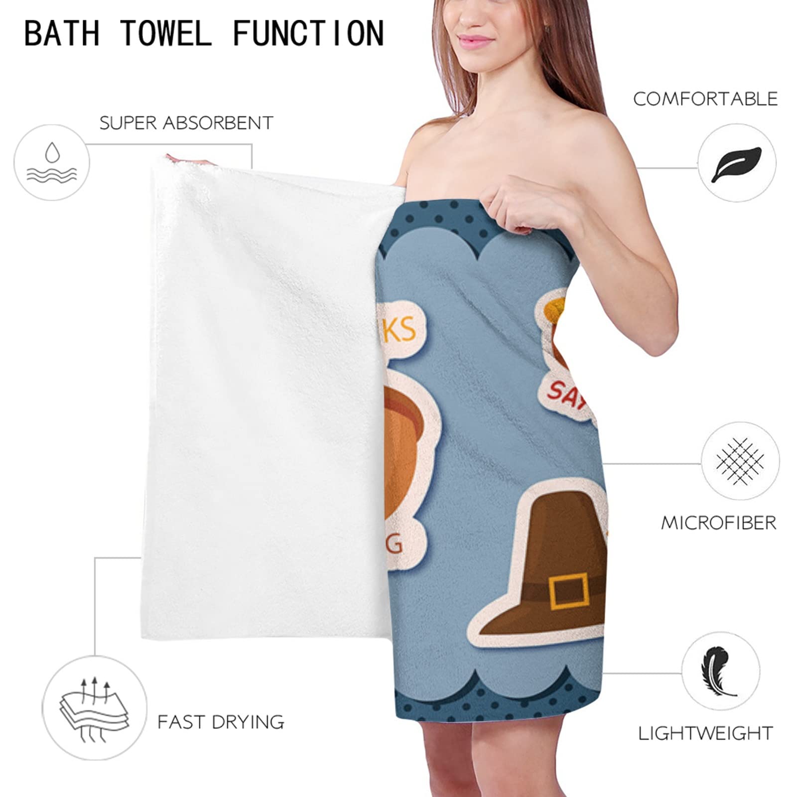 Asciugamano da Bagno in Microfibra per Microfibra Asciugamano Sportivo a Asciugatura Rapida per Adulti (Colore: a, Dimensioni: 70x140 cm) (A 70x140cm)
