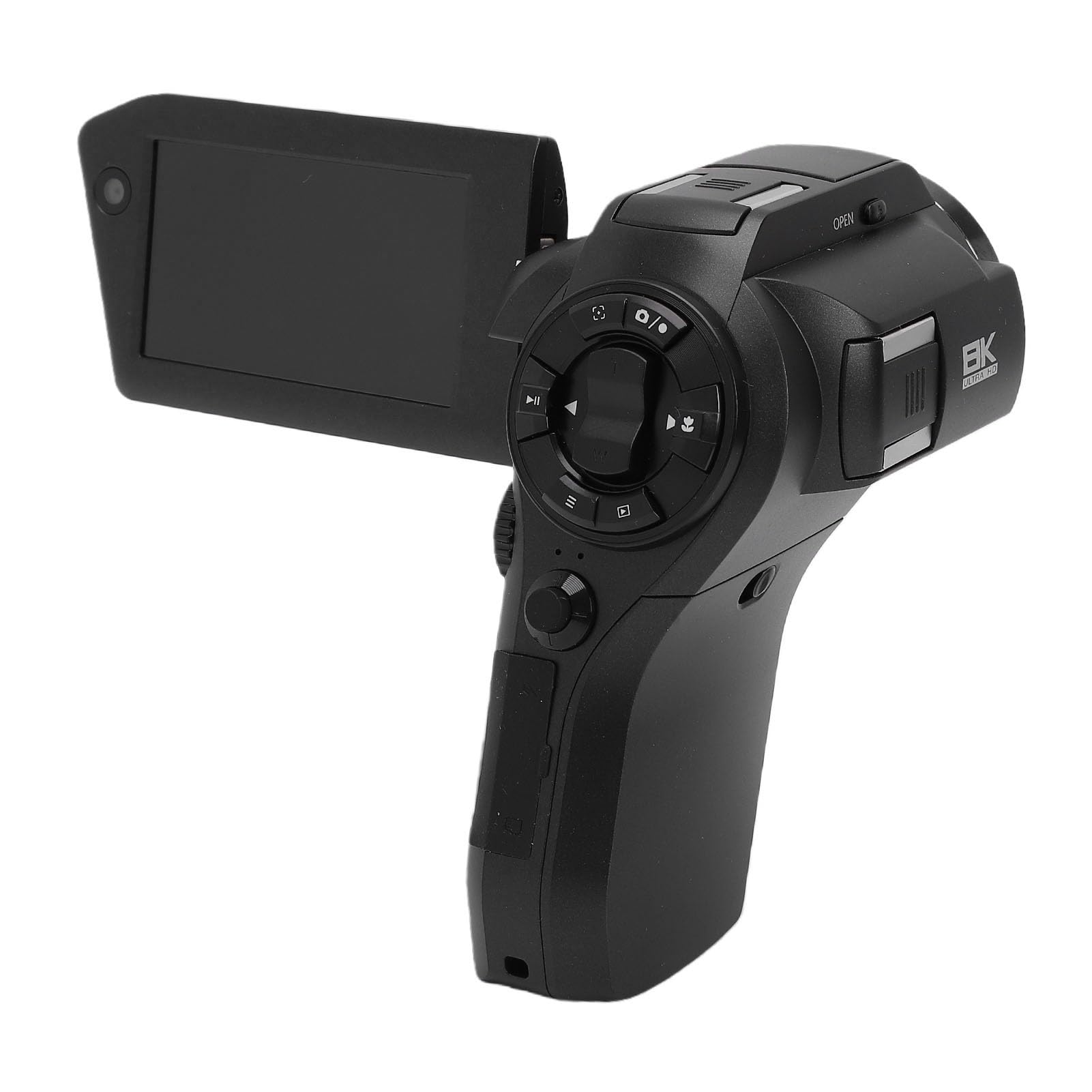 Fockety Videocamera 8K Videocamera da 75 MP WIFI Vlog Camera con Doppio Obiettivo, Zoom Digitale 16X, Telecomando, Messa a Fuoco Automatica, Schermo Ruotabile, Batteria, Borsa
