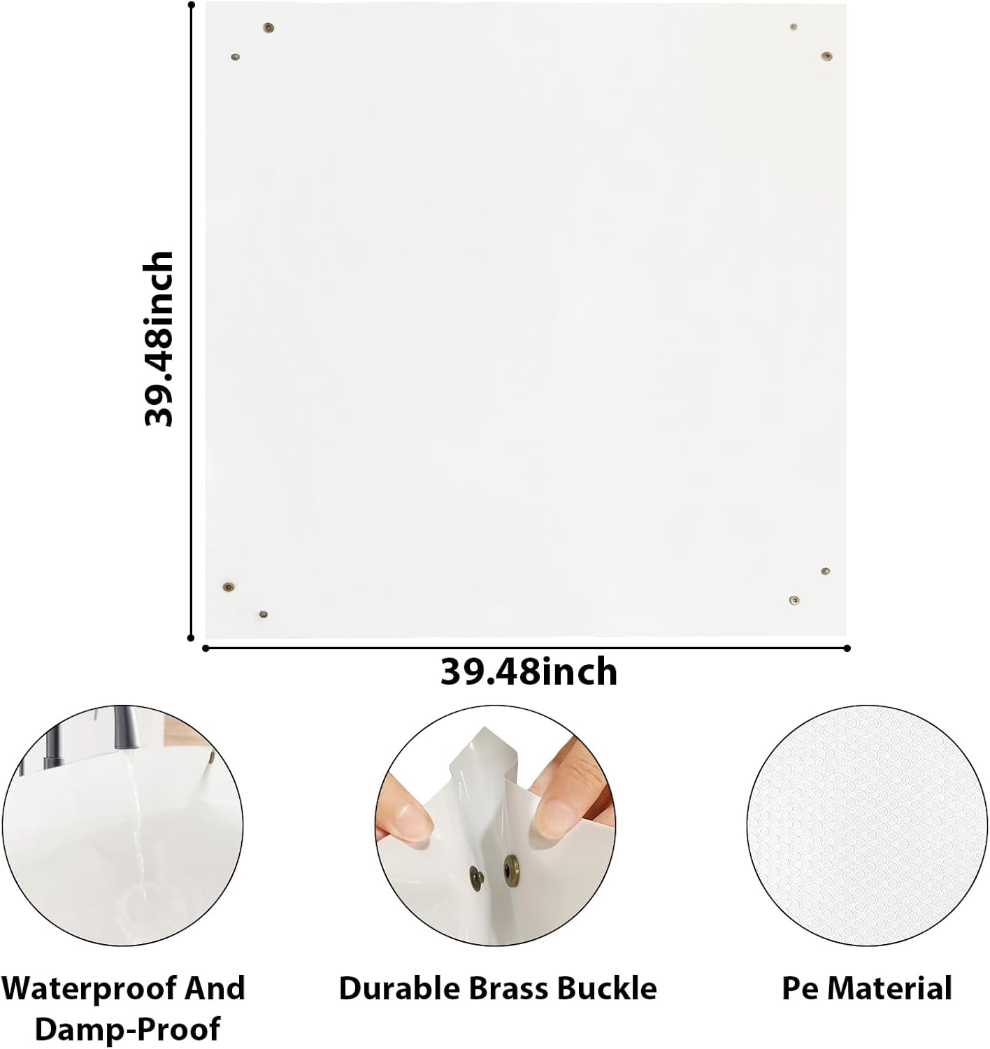 review Dog Crate Pad Waterproof Dog Bed Mat, Washable Dog Bed Mat, Large Portable Dog Pee Pads Holder for Travel, Pet Cushion for Medium Small Dogs Cat Kitten Puppy (White, 39.49 * 39.49Inch)