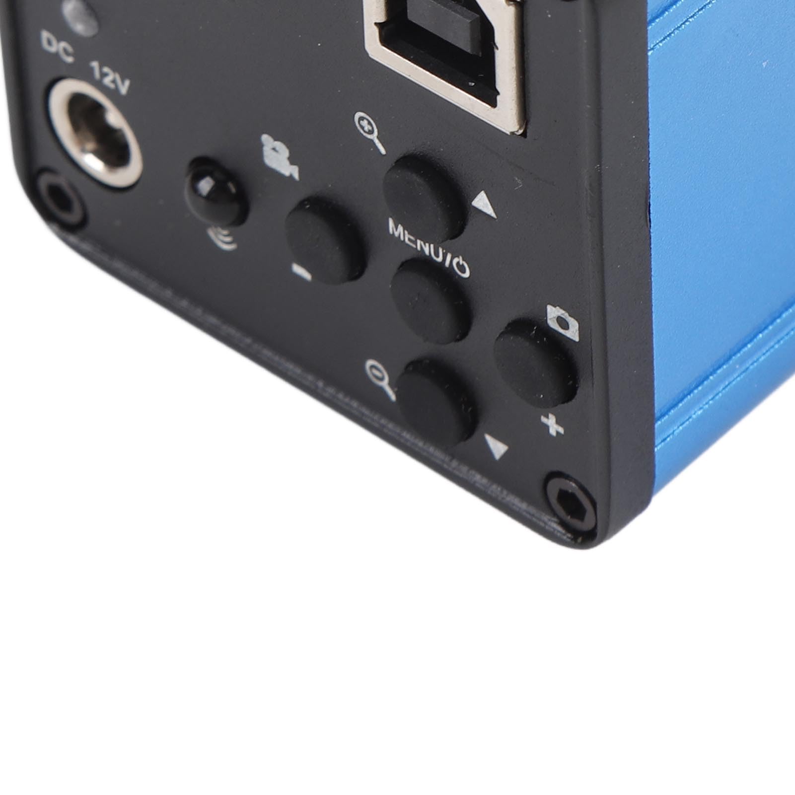 Akozon Cámara de Microscopio Industrial 8MP HD Multimedia USB 4X Zoom Cámara de Microscopio Digital para Inspección Profesional (Enchufe de la UE)