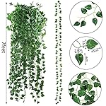 CEWOR Fake Vines for Room Decor 24 Pack 168ft Artificial Ivy Greenery Garland for Bedroom Wall Decor, Hanging Green Leaves for Party Wedding Christmas Decoration - Image 2