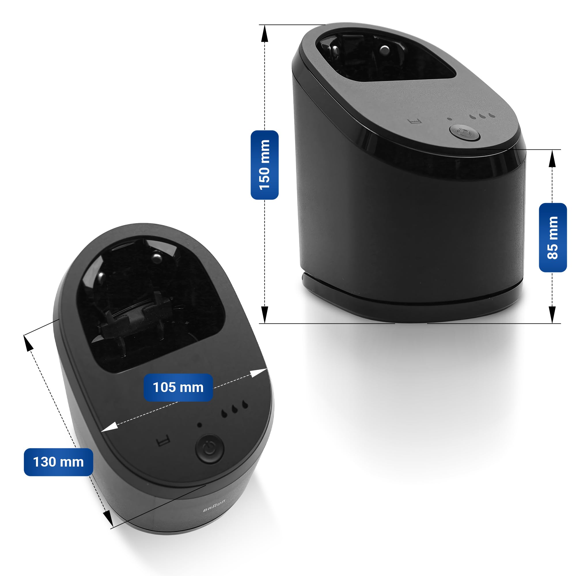 VIOKS Reinigungsstation Rasierer Ersatz für Braun 81759573 Clean Pod | Cleaning Center, Hygienische Reinigung, für Serie 8 und Serie 9 Typ 5430 5793 5794 5795