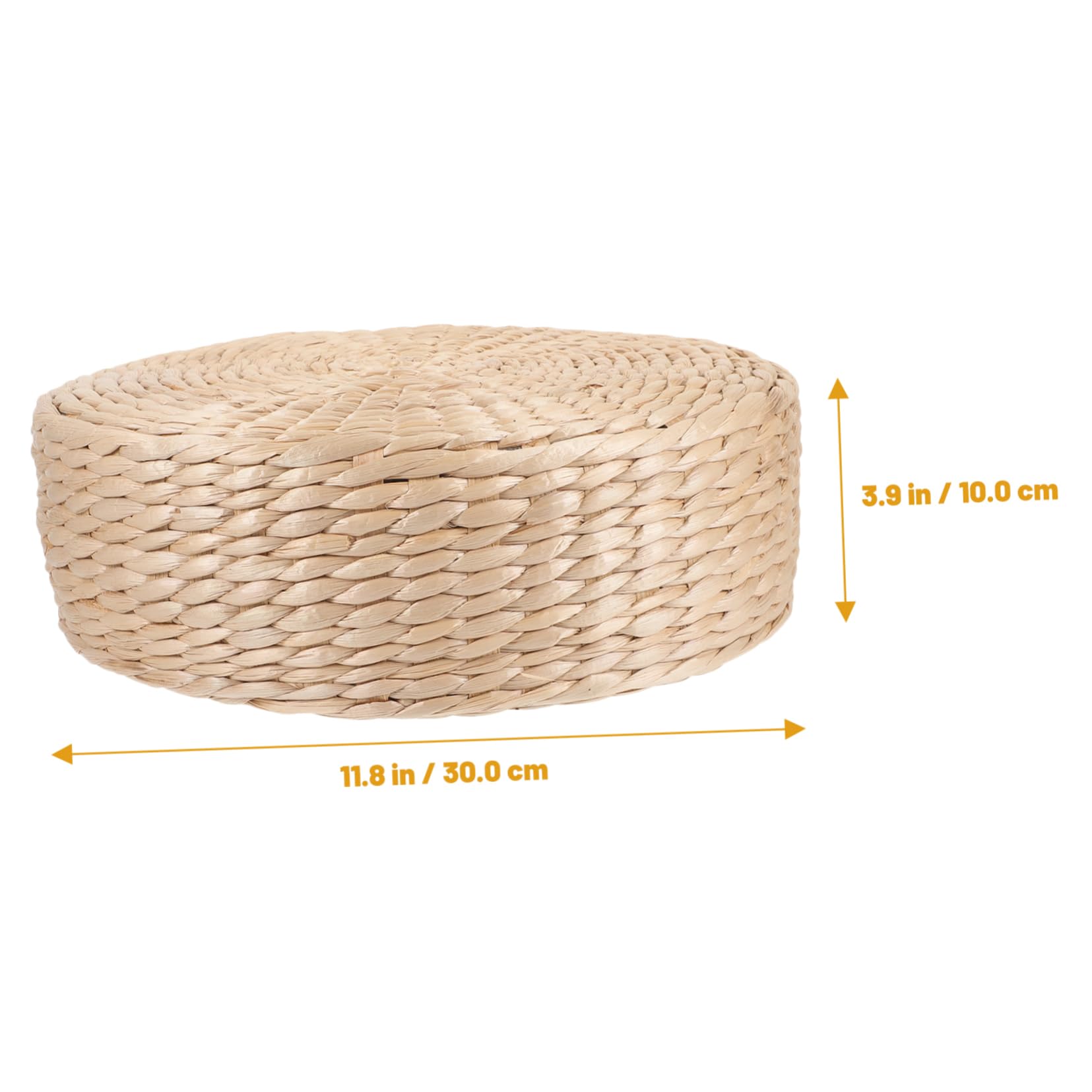 Unomor Household Straw Woven Floor Pad Meditation Cushion Seating Mat for Yoga Outdoor Poufs for Patio Comfortable Tatami Floor Pillow for Home and Office Use
