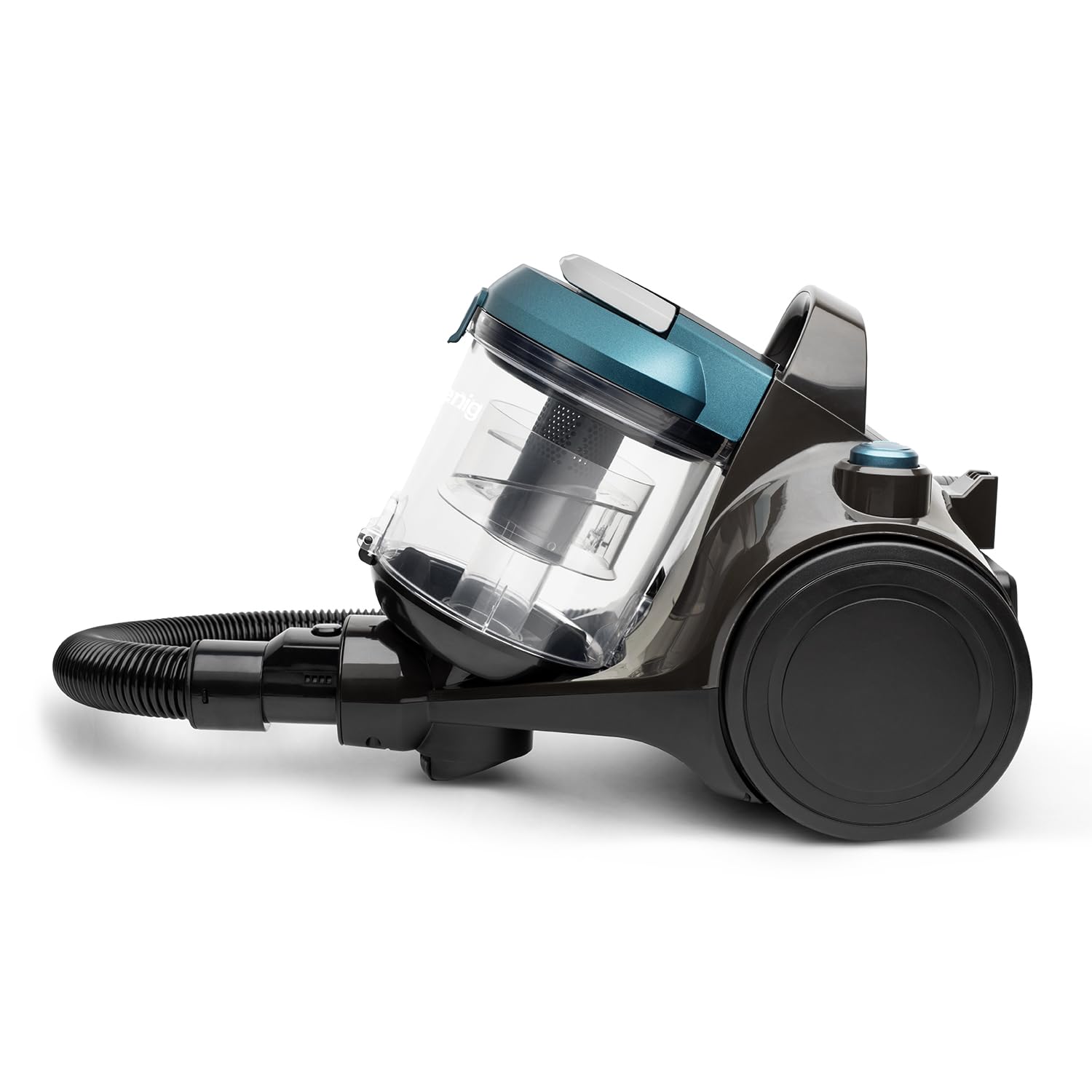 H.Koenig STC62 Aspirador Ciclónico sin Bolsa, Silencioso, Potente 850 W, Capacidad 2.5L, Compacto y Ligero para Suelos Duros, Tejidos y alfombras, Filtro HEPA12, Azul