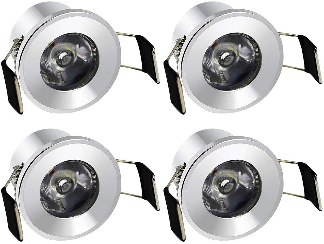 GJGHKLHL downlights， 4 Pack Small Spotlight Recessed Celling Light Downlights, Under Cabinet Mini(Warm Light)
