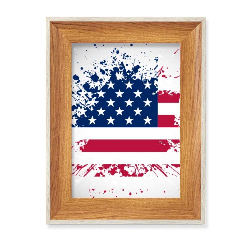 Cadre de Photo en Bois Stars and Stripes Idée Cadeau Déco Amérique Bureau