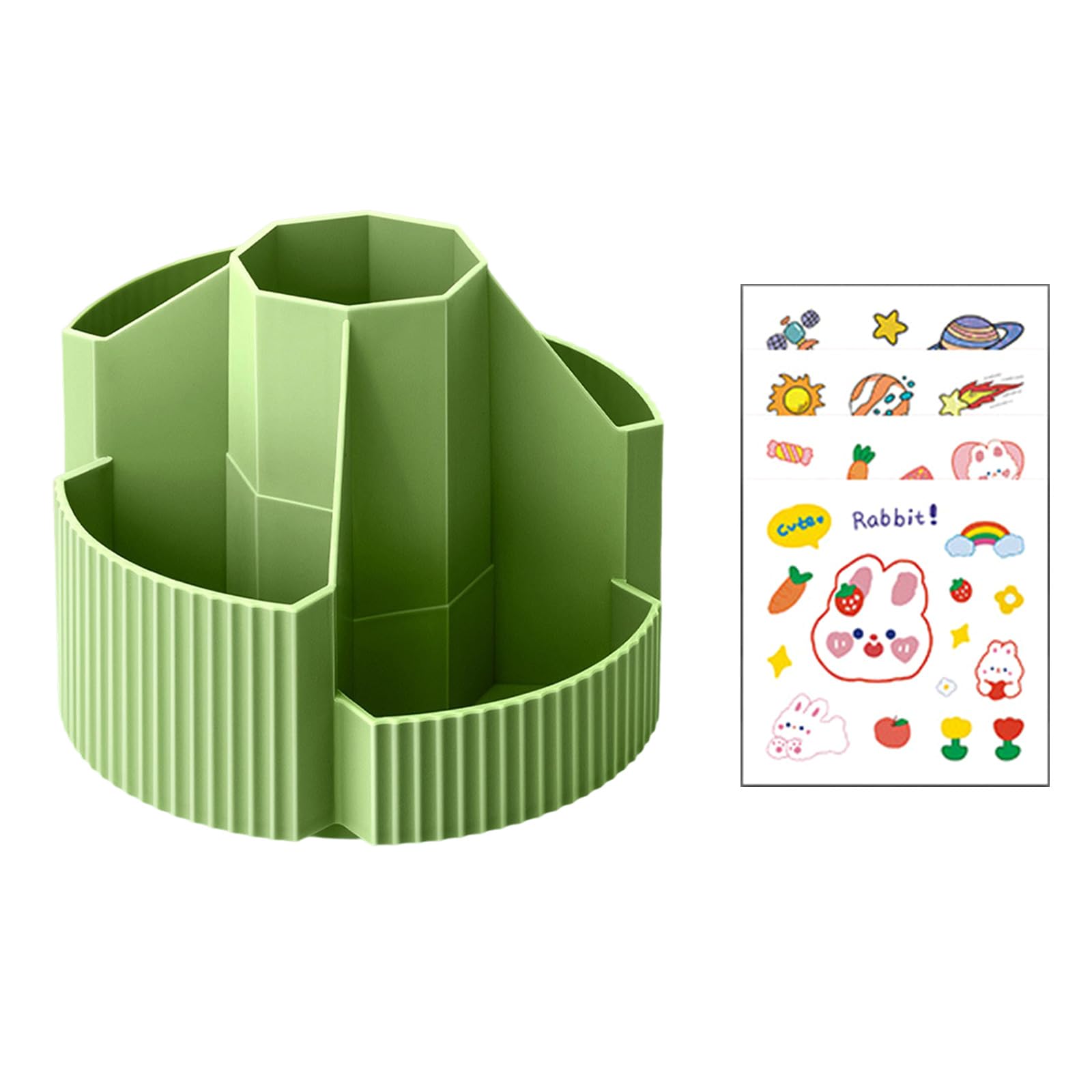Hsioluted Space Saving Rotating Stationery Organizer 360 Design for Efficient Home Creative Supplies Container
