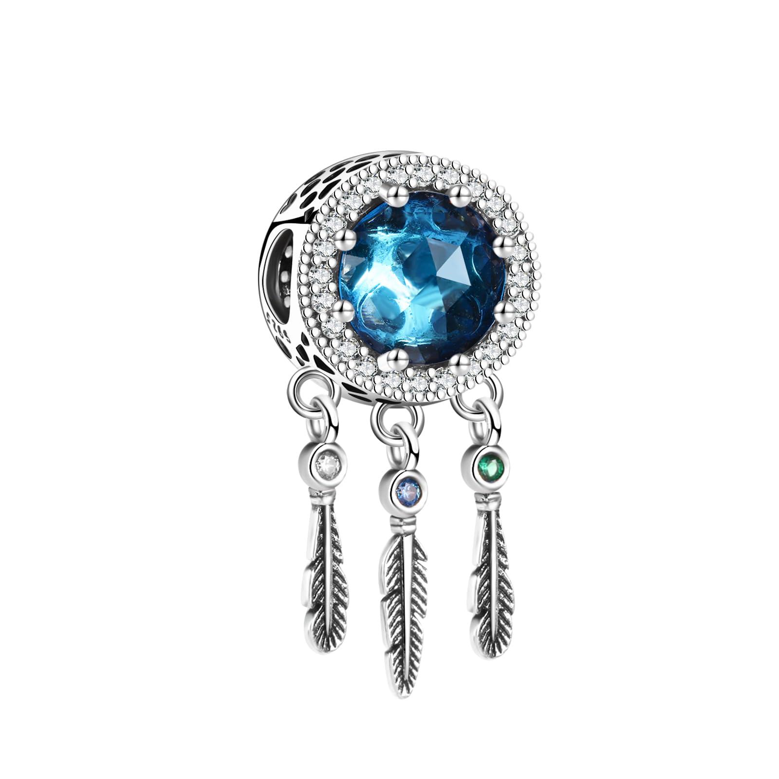 FLUFLO Charm Anhänger Damen 925 Sterling Silber für Armband Charms Beads passend für Pandora Armband und Halskette, Kompatibel mit Europäischen Armbänder für Frauen Mädchen C02
