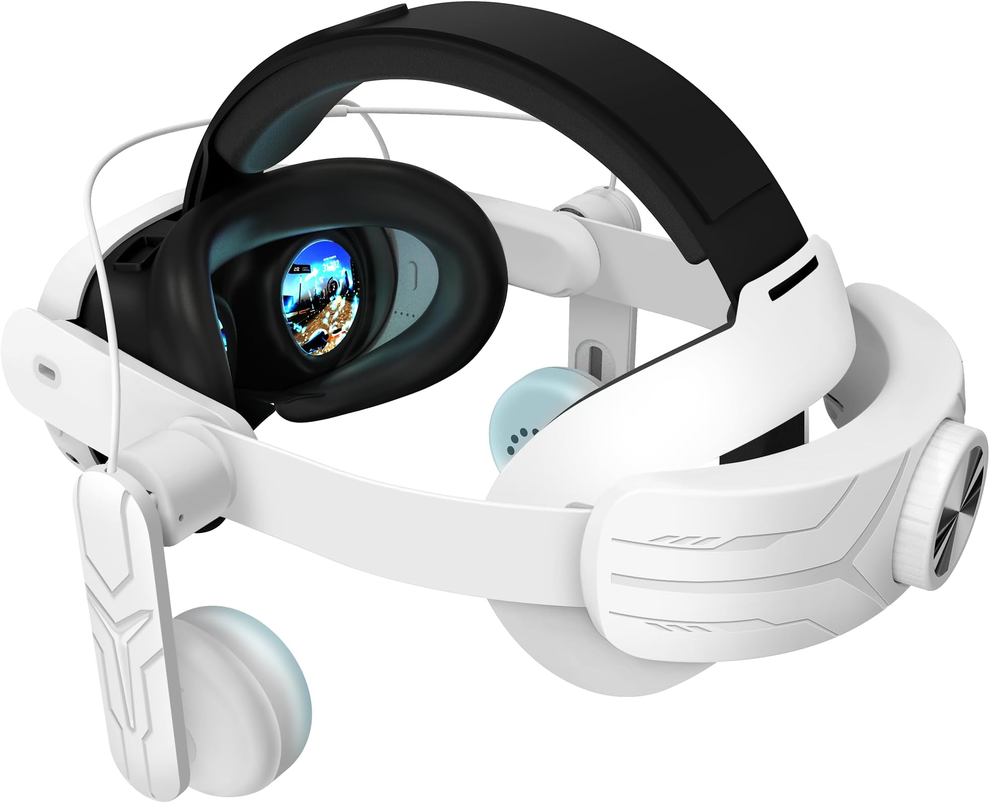 Headphones Head Strap Compatible with Meta Quest 3 Accessories, Comfort On-Ear Audio Elite Strap Replacement for Enhanced Sound Effects and Increased Immersion in VR | Head Strap Included