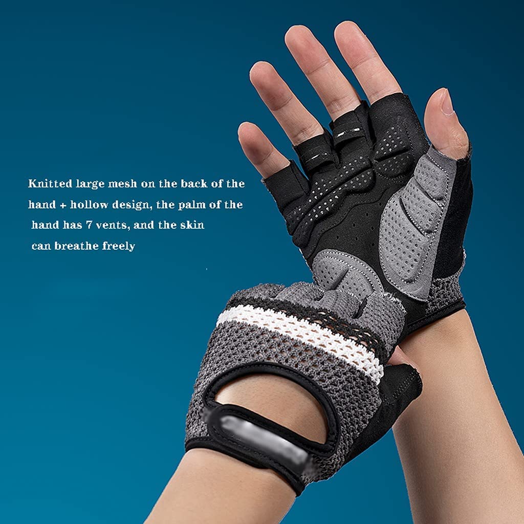 Guanti Da Ciclismo All'Aperto Guanti Da Bicicletta Mezze Dita Guanti Da Bicicletta Traspiranti Antiscivolo Ammortizzanti Unisex Guanti Da Bici