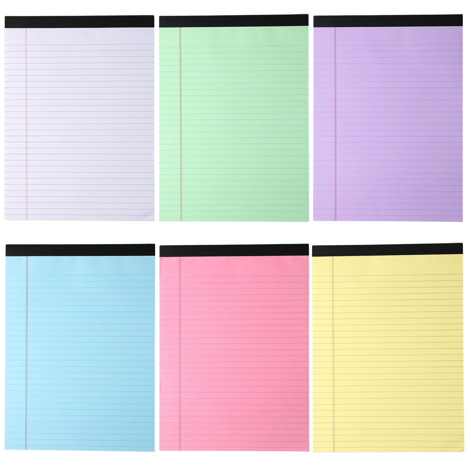 Legal Pad A4 Blocco Note 8.5" x 11.65" Carta a Righe Colorata 50 Fogli per Ufficio Scuola Casa
