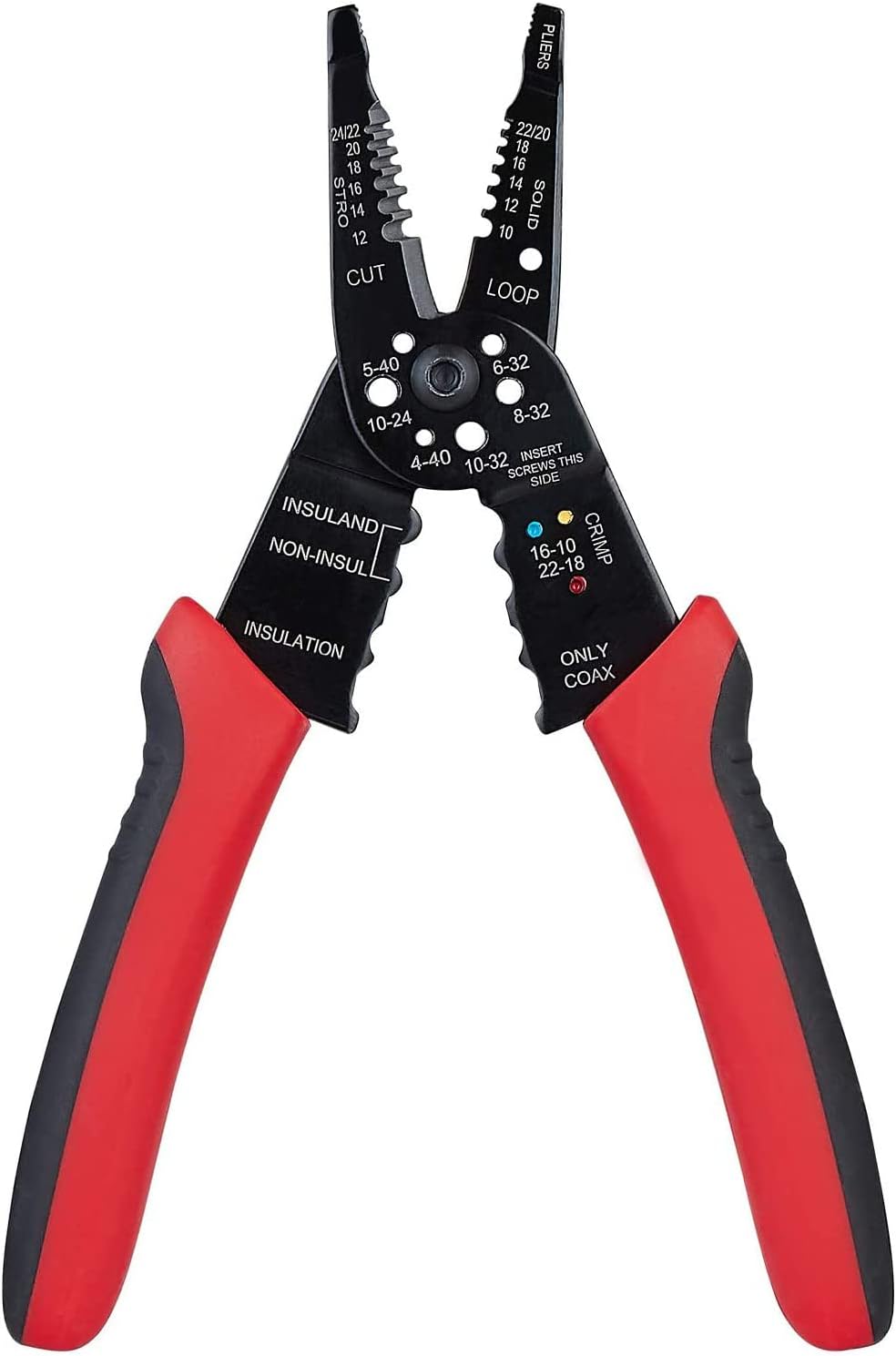 – Wire Stripper, Multifunctional Wire Cutter Crimping Stripping Plier Tool Self-adjusting Wire Crimping Tool Automatic Cables Crimper Wire Stripping Cutting Crimping Cut up to 24 AWG