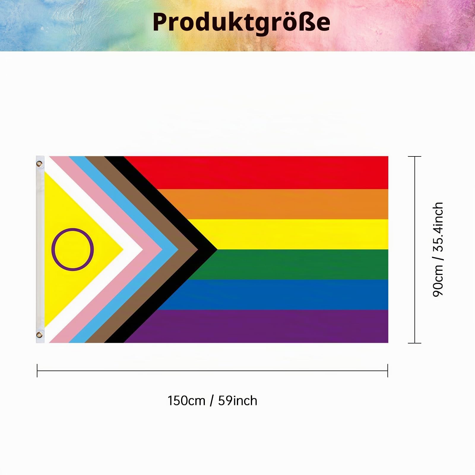 Pride Flagge Regenbogen 90x150 Cm – UV-beständig, Mit Messingösen, Für Balkon, Wand & Veranstaltungen Pride Flagge Regenbogen 90x150 Cm – UV-beständig, Mit Messingösen, Für Balkon, Wand & Veranstaltungen