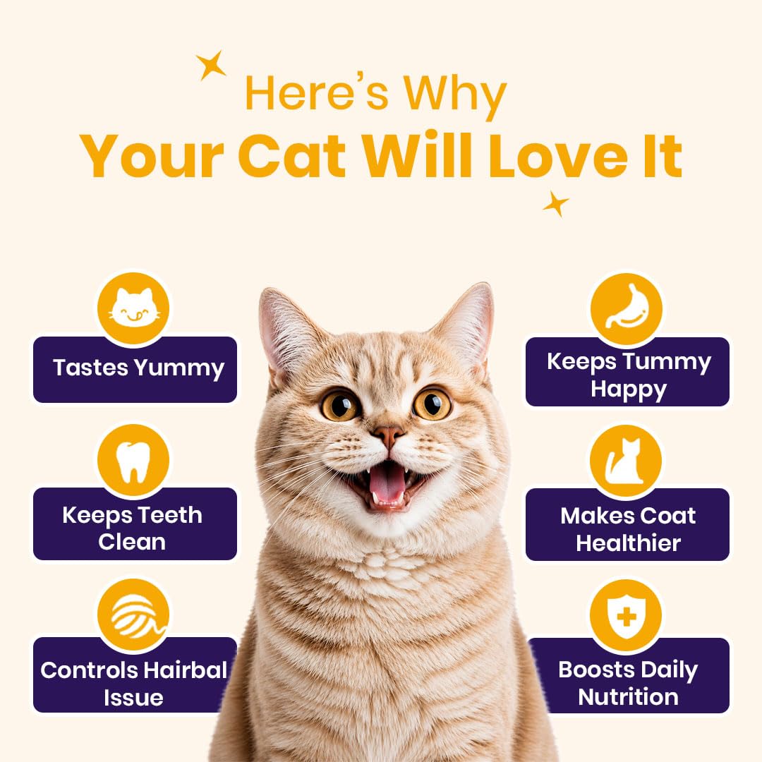 Basil Purrfect Cat Dental Sticks | Tuna & Cranberry Dental Sticks for Cats, Cat Treats | Cats Oral Hygiene & Helps Control Hairballs, Supports Easy Digestion, and Promotes a Healthier Coat | 44g 1