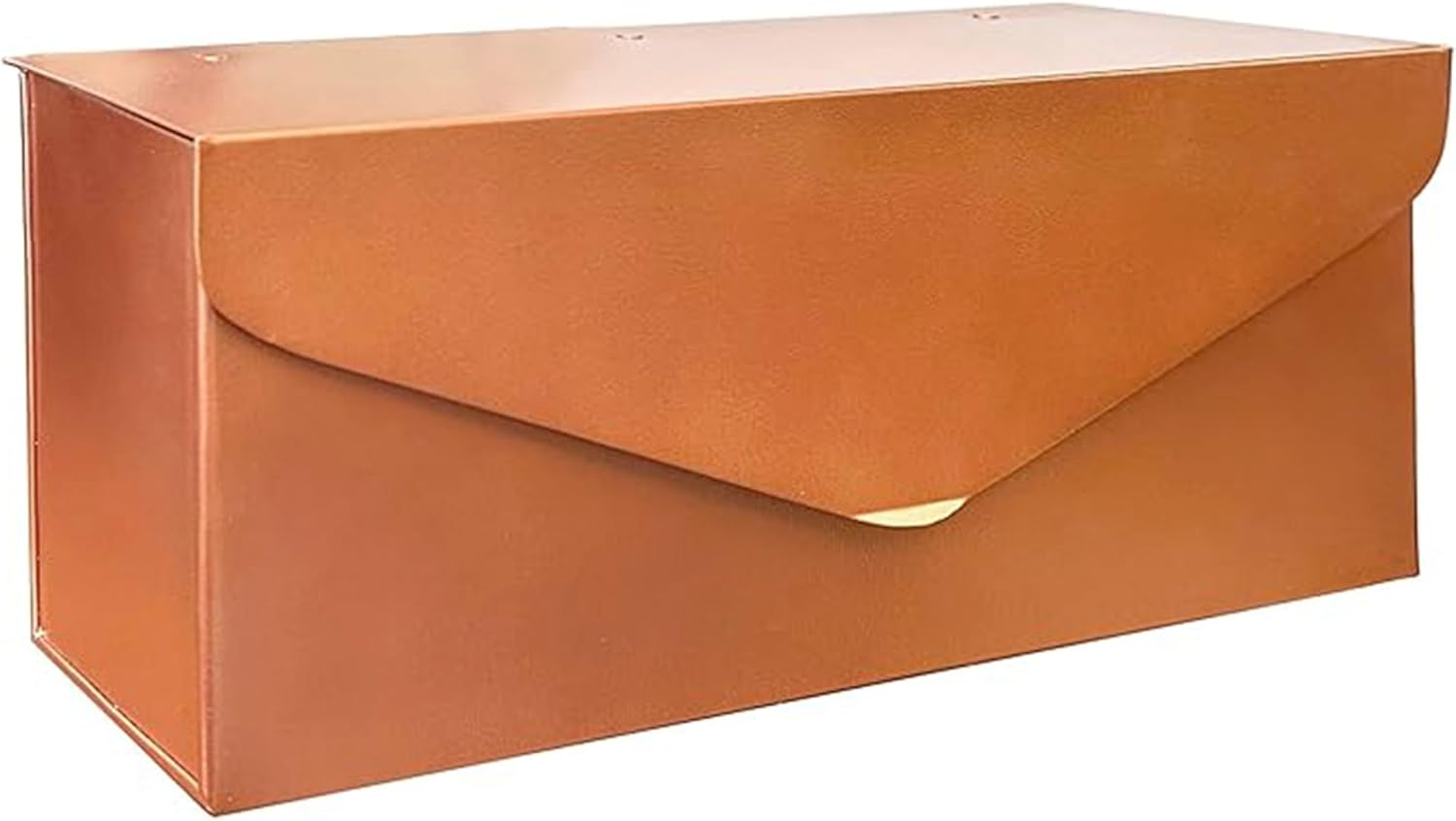 NACH Mailboxes for Outside Wall Mount, 6.7 x 14.6 x 3.9 inch, Copper Mail Box Wall Mounted, Waterproof Mailbox for Door - The Modern Envelope Mailbox